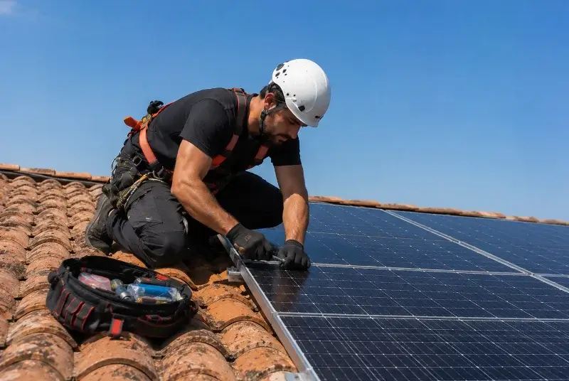 Maintenance et monitoring de panneaux solaires à Goos