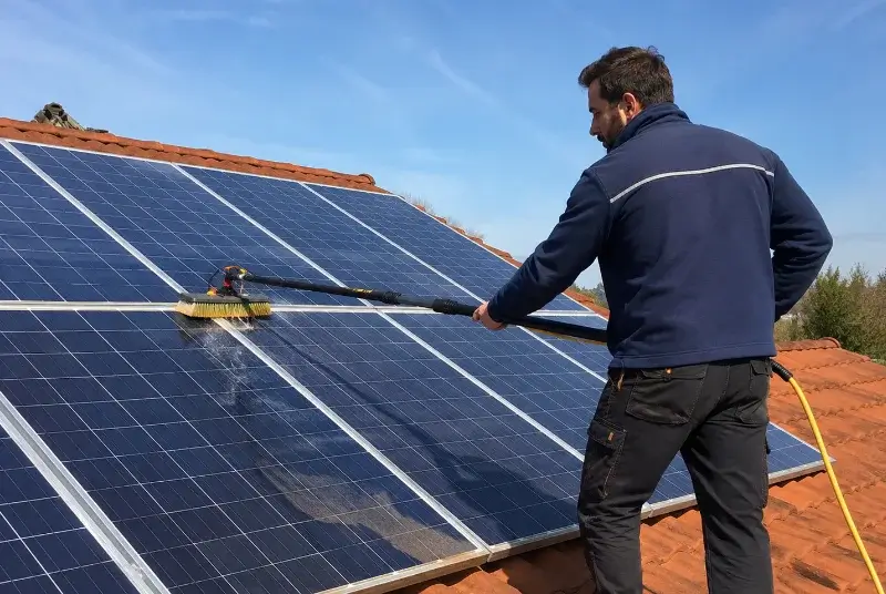 Nettoyage et entretien de panneaux solaires à Goos